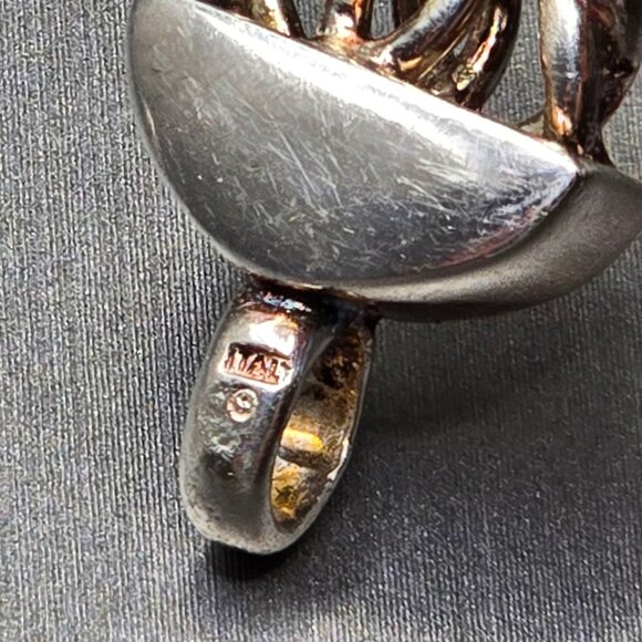 Sterling Silver 925 Italian Byzantine Chain Bracelet 7" Signed B 27.53g Bold - Picture 8 of 12